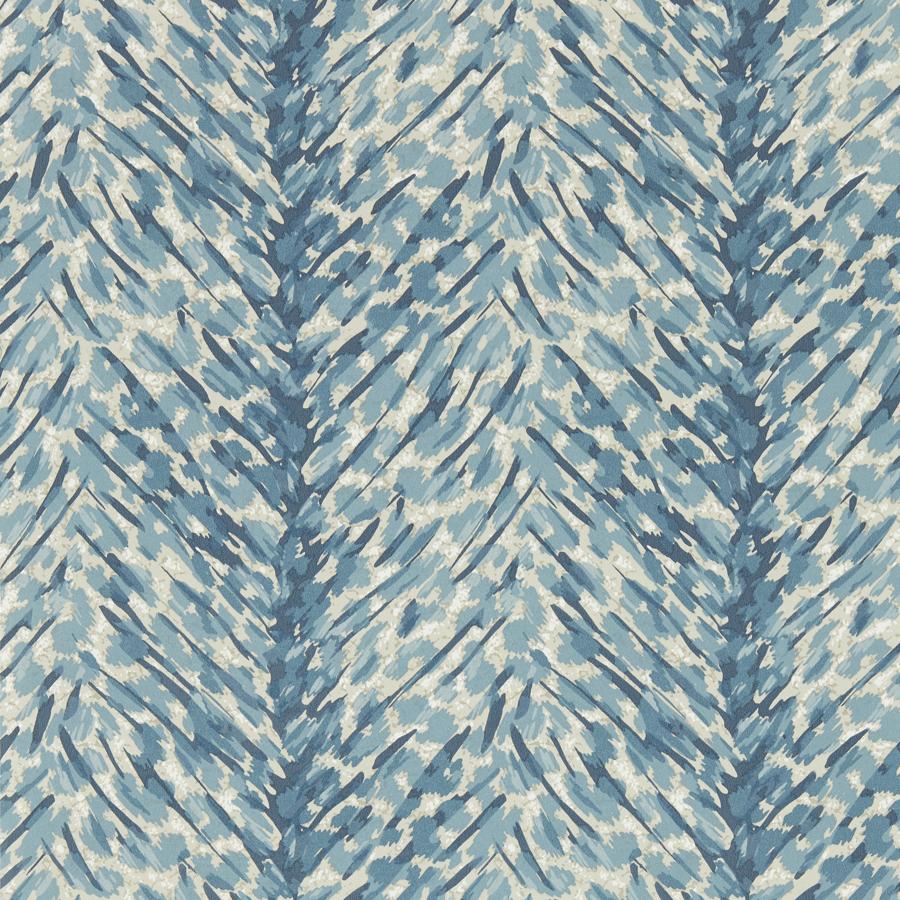 Sample - W0190/01-Cac | Pokot, Blue Modern - Clarke And Clarke Wallpaper - W0190/01.Cac.0