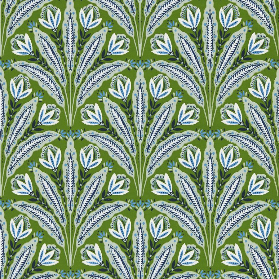 Purchase W0193/01 Attingham, Green Botanical - Clarke And Clarke Wallpaper