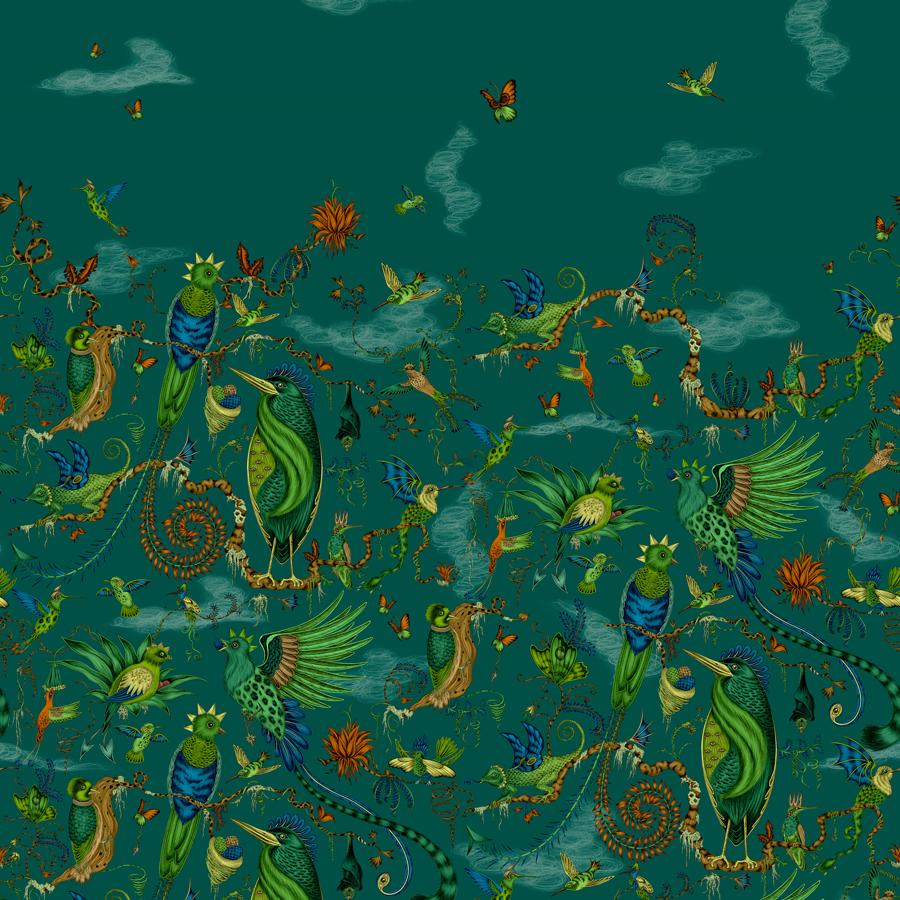 Purchase W0200/02 Cloud, Green Novelty - Clarke & Clarke Wallpaper