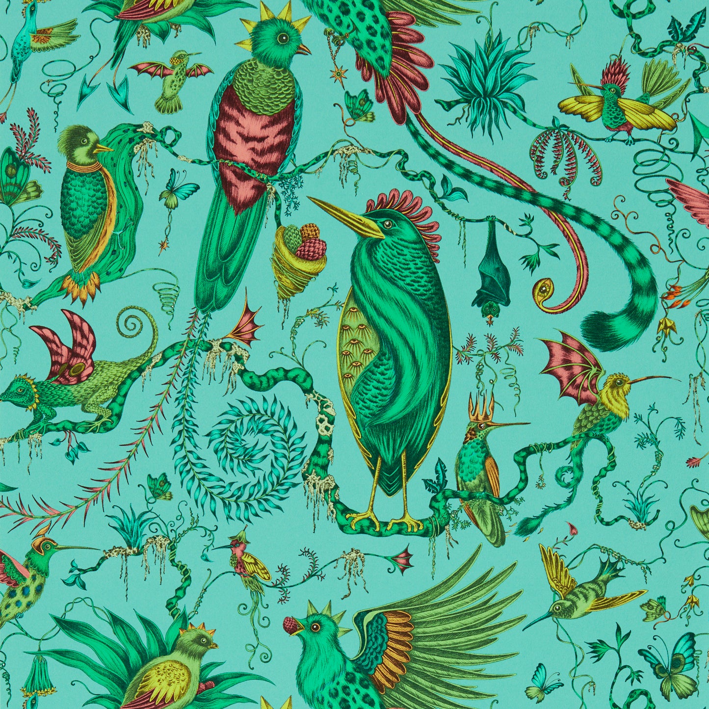 Purchase W0217/01 Quetzal, Green Novelty - Clarke And Clarke Wallpaper