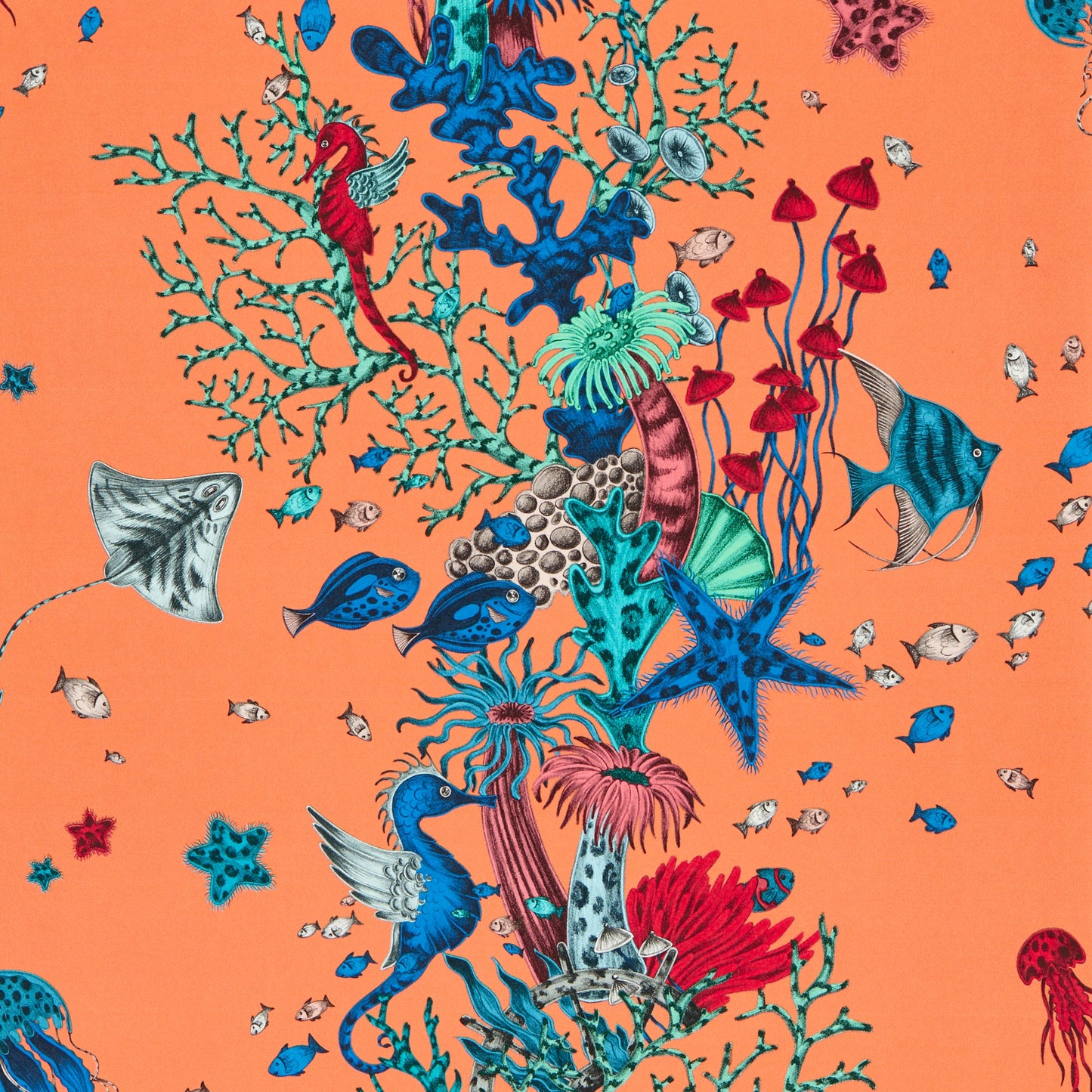 Sample - W0218/05 | Seaforest, Multi Color Novelty - Clarke And Clarke Wallpaper