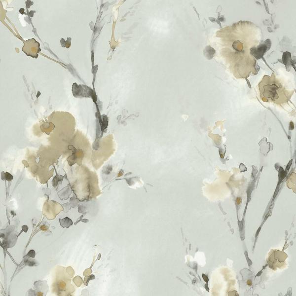 W3599-16 | Grey Botanical - Kravet Design Wallpaper - W3599.16.0