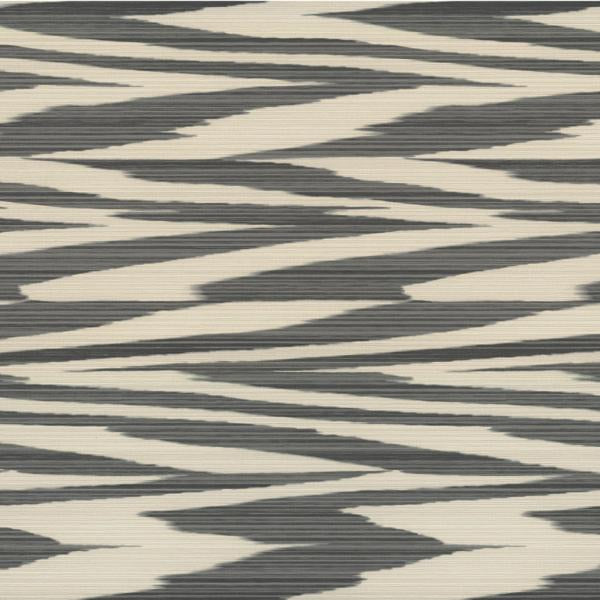 Sample - W3852.8.0 | Flamed Zig Zag Wp, Black Abstract - Kravet Couture Wallpaper