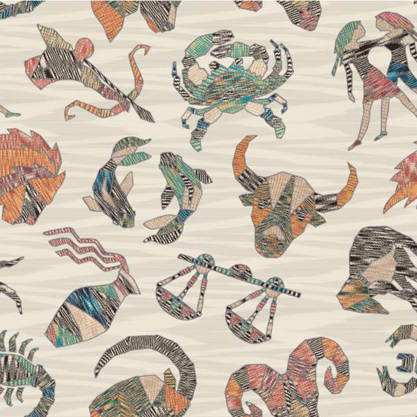 Sample - W3853.11.0 | Constellations Wp, Beige Novelty - Kravet Couture Wallpaper
