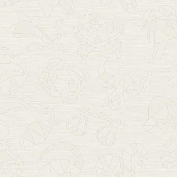 Sample - W3853.1.0 | Constellations Wp, Neutral Novelty - Kravet Couture Wallpaper