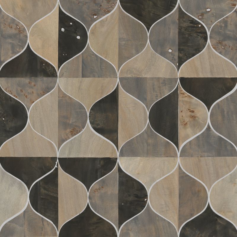 Sample - W3864.8.0 | Kravet Design, Brown Ogee - Kravet Design Wallpaper