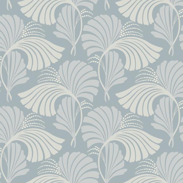 Purchase W3867.51.0 Kravet Design, Blue Leaf - Kravet Design Wallpaper