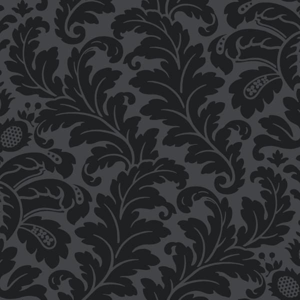 Purchase W3868.621.0 Kravet Design, Black Jacobean - Kravet Design Wallpaper