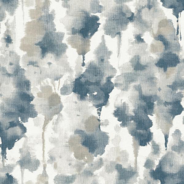 Sample - W3876.2111.0 | Kravet Design, Blue Abstract - Kravet Design Wallpaper
