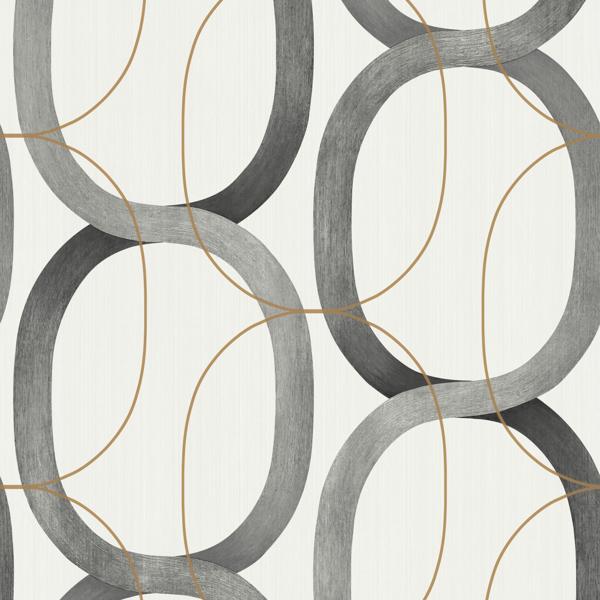 Sample - W3878.2111.0 | Kravet Design, Grey Modern - Kravet Design Wallpaper