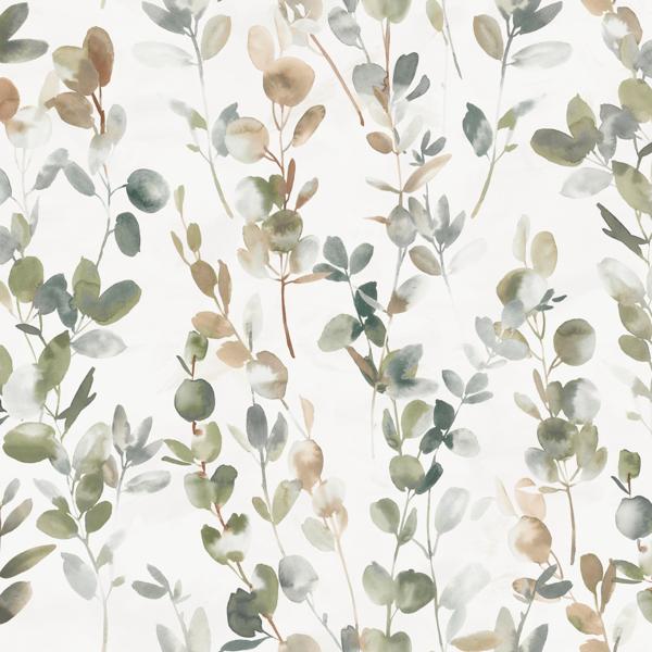 Sample - W3883.323.0 | Kravet Design, Green Botanical - Kravet Design Wallpaper
