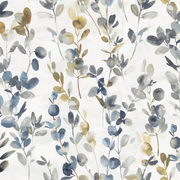 Sample - W3883.511.0 | Kravet Design, Blue Botanical - Kravet Design Wallpaper