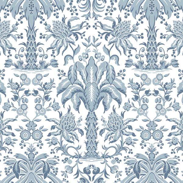 Purchase W3887.155.0 Kravet Design, Blue Tropical - Kravet Design Wallpaper