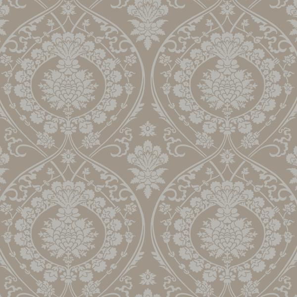 Purchase W3889.52.0 Kravet Design, Brown Damask - Kravet Design Wallpaper
