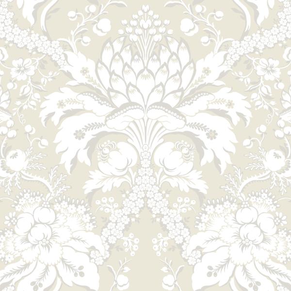 Purchase W3890.161.0 Kravet Design, Beige Damask - Kravet Design Wallpaper