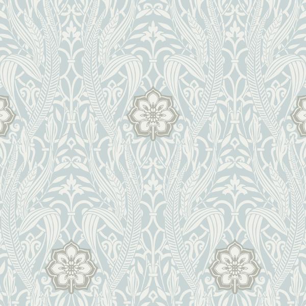 Purchase W3894.1511.0 Kravet Design, Blue Damask - Kravet Design Wallpaper