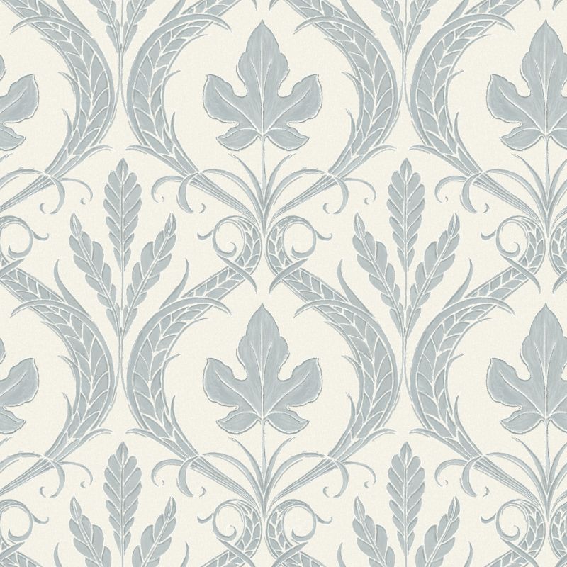 Purchase W3896.115.0 Kravet Design, Blue Ogee - Kravet Design Wallpaper