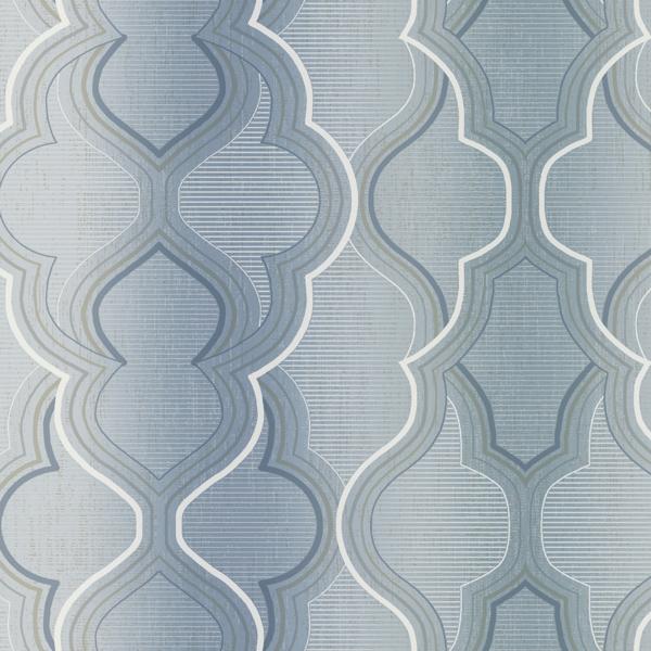 Purchase W3898.516.0 Kravet Design, Blue Trellis - Kravet Design Wallpaper