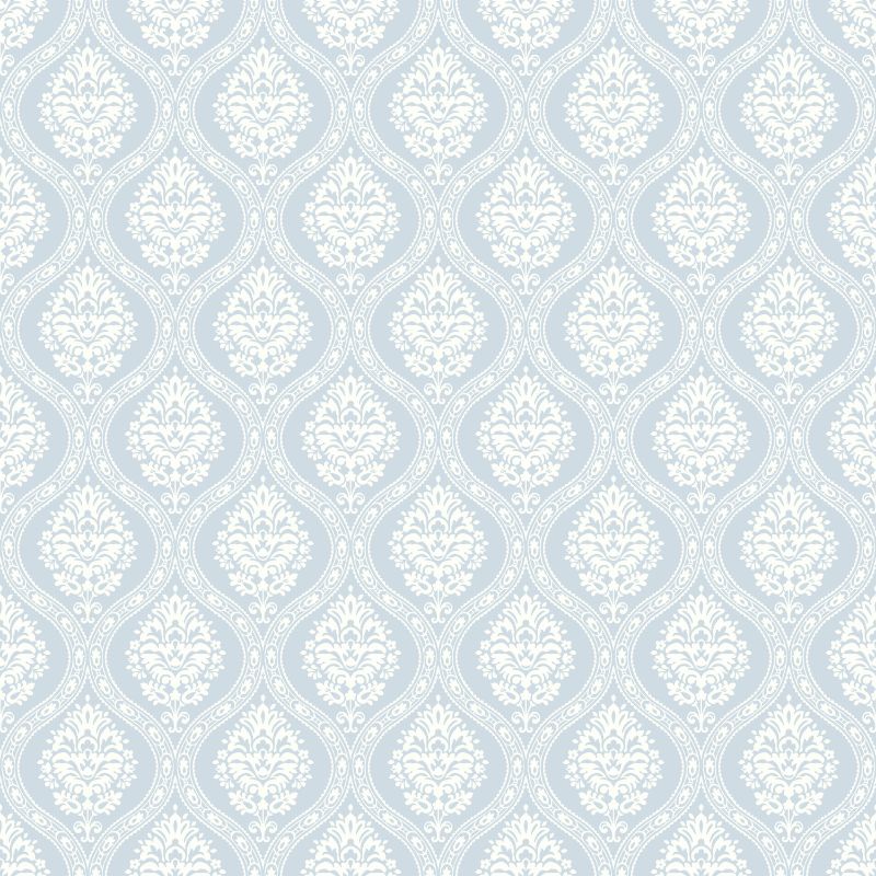 Purchase W3900.115.0 Kravet Design, Blue Ogee - Kravet Design Wallpaper
