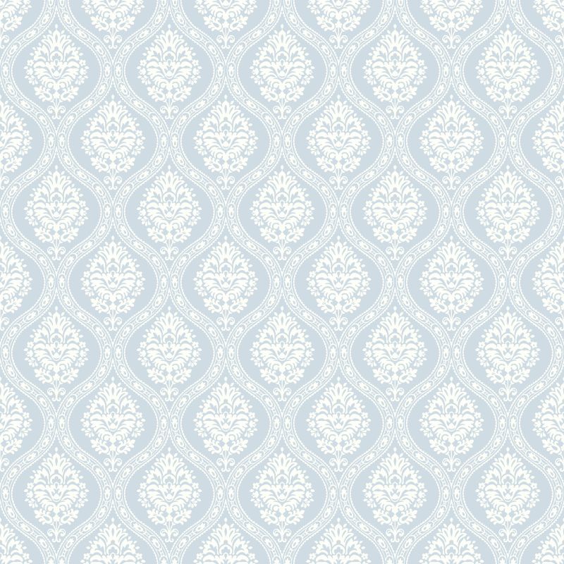 Purchase W3900.115.0 Kravet Design, Blue Ogee - Kravet Design Wallpaper