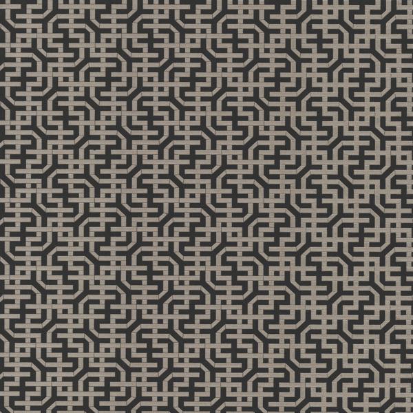 Sample - W3907.8.0 | Kravet Design, Black Geometric - Kravet Design Wallpaper