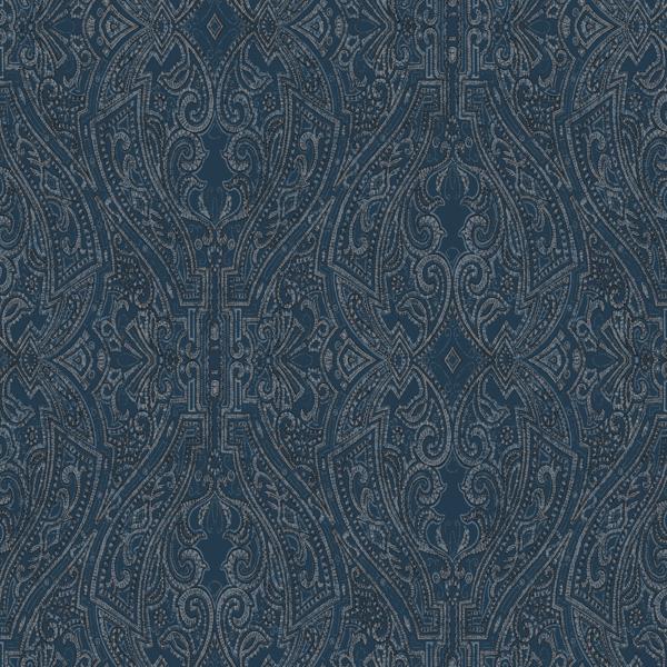 Sample - W3913.50.0 | Kravet Design, Blue Animals - Kravet Design Wallpaper