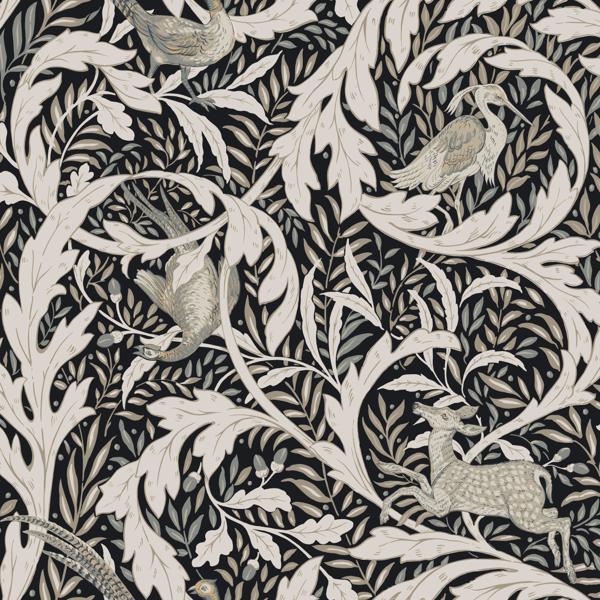 Purchase W3925.81.0 W3925, Black Animals - Kravet Design Wallpaper