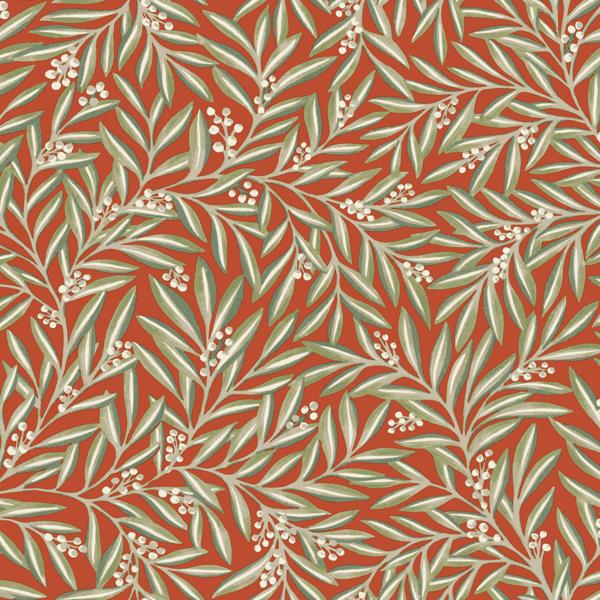 Sample - W3926.312.0 | W3926, Red Leaf - Kravet Design Wallpaper