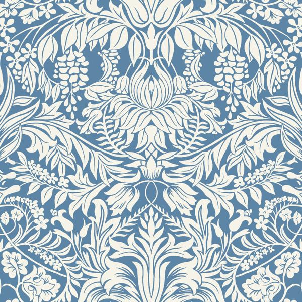 Purchase W3932.5.0 W3932, Blue Damask - Kravet Design Wallpaper