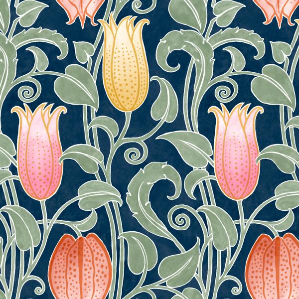 Purchase W3933.530.0 W3933, Multi Color Floral - Kravet Design Wallpaper