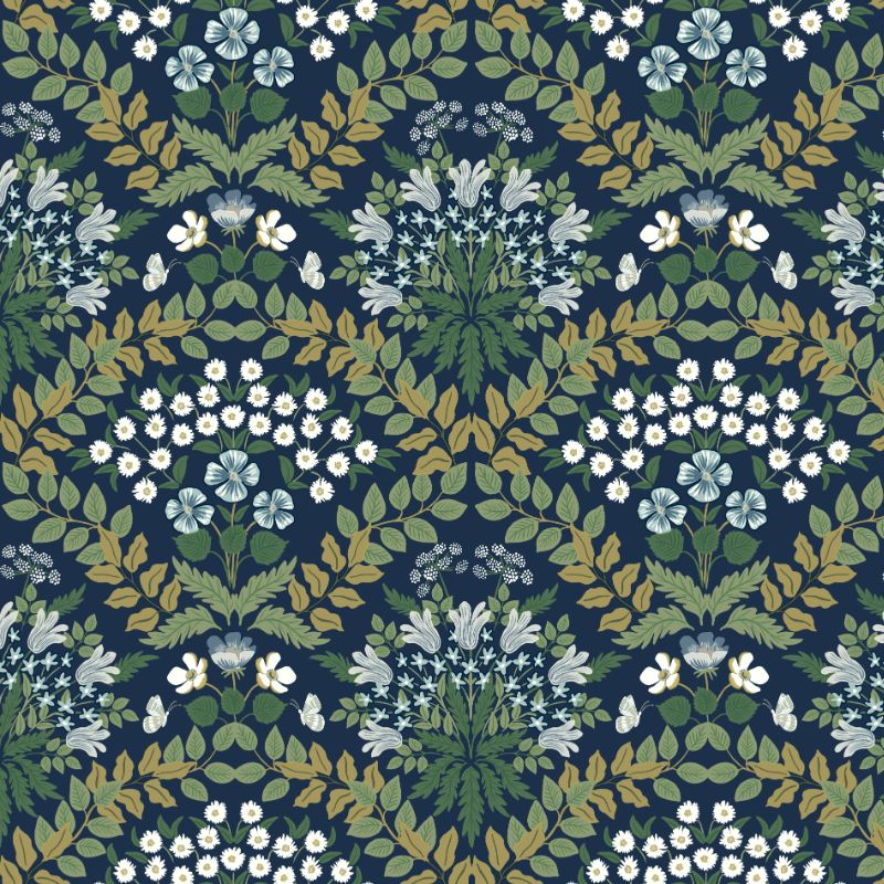 Sample - W3941.315.0 | Kravet Design, Green Botanical - Kravet Design Wallpaper