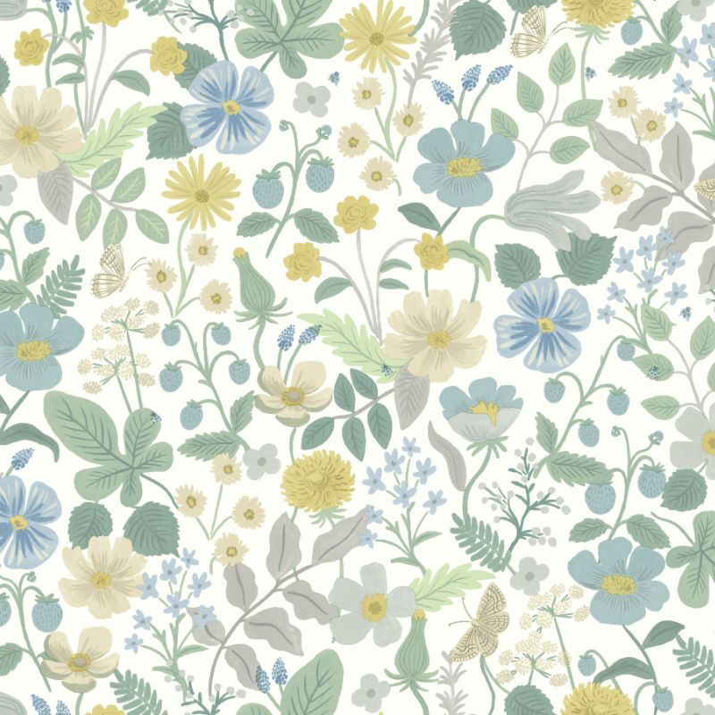 Sample - W3943.153.0 | Kravet Design, Green Botanical - Kravet Design Wallpaper