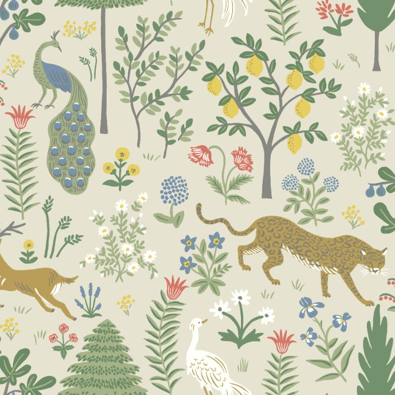 Sample - W3945.1614.0 | Kravet Design, Multi Color Animals - Kravet Design Wallpaper