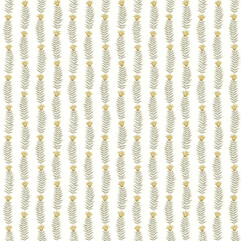 Sample - W3946.430.0 | Kravet Design, Yellow Botanical - Kravet Design Wallpaper
