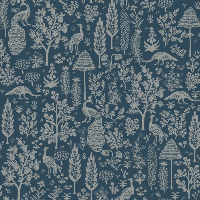 Sample - W3951.511.0 | Kravet Design, Blue Animals - Kravet Design Wallpaper