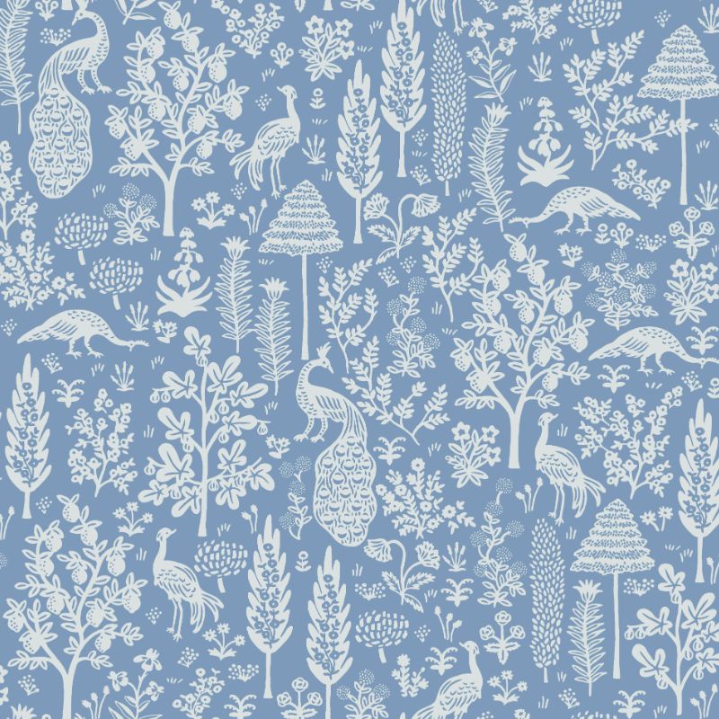 Sample - W3951.51.0 | Kravet Design, Blue Animals - Kravet Design Wallpaper