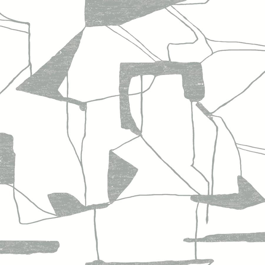 Sample - W4105-1101 | Kravet Design, Grey Abstract - Kravet Design Wallpaper - W4105.1101.0