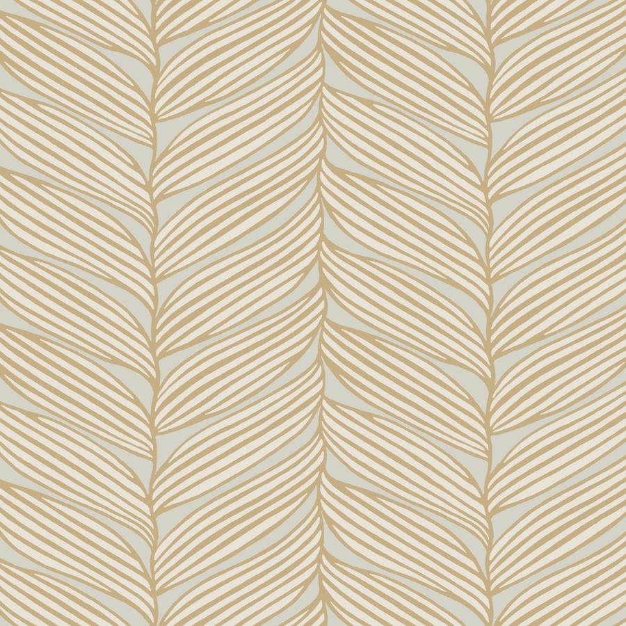 Sample - W4106-416 | Kravet Design, Orange Leaf - Kravet Design Wallpaper - W4106.416.0