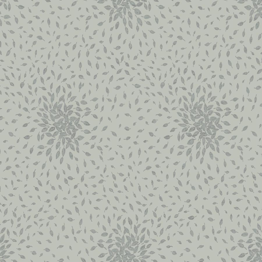 Sample - W4110-311 | Kravet Design, Grey Leaf - Kravet Design Wallpaper - W4110.311.0