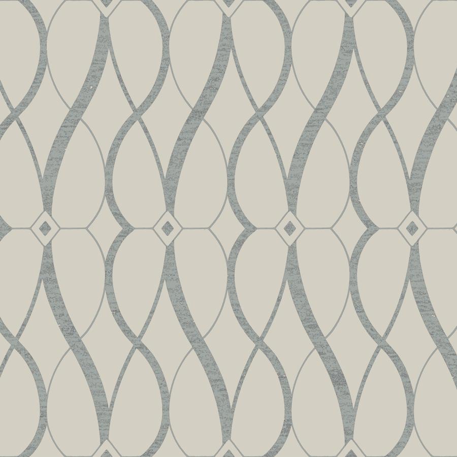 Sample - W4111-11 | Kravet Design, Grey Geometric - Kravet Design Wallpaper - W4111.11.0
