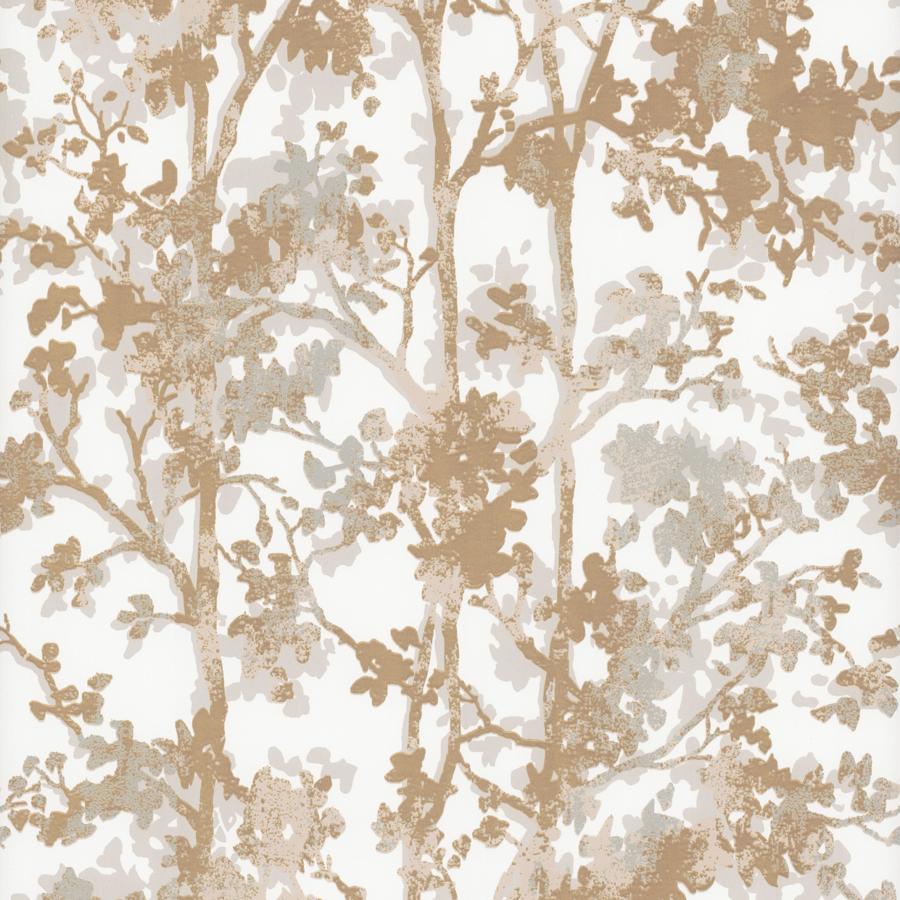 Sample - W4113-14 | Kravet Design, Brown Botanical - Kravet Design Wallpaper - W4113.14.0