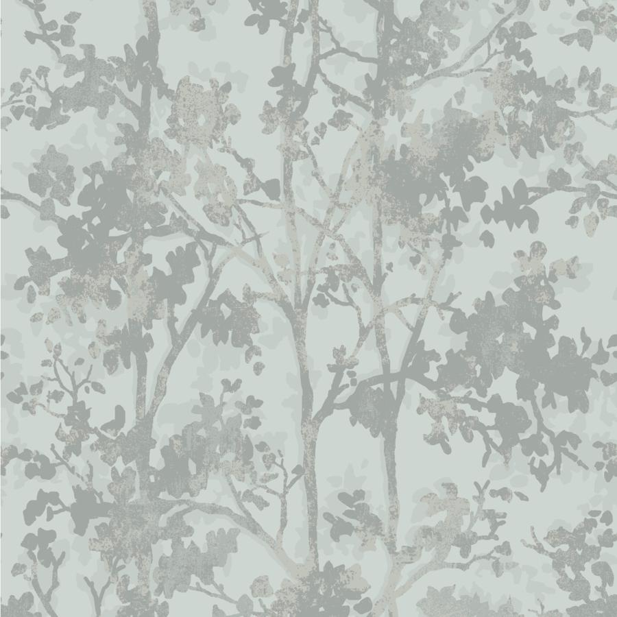 Sample - W4113-1511 | Kravet Design, Blue Botanical - Kravet Design Wallpaper - W4113.1511.0