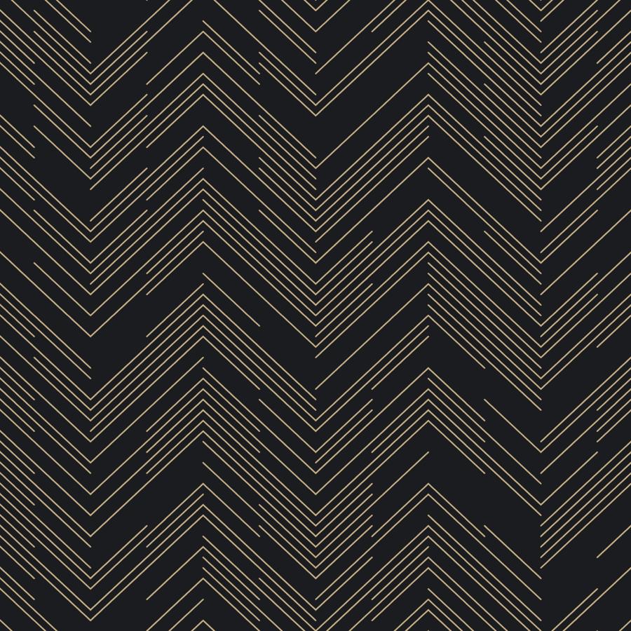 Sample - W4114-84 | Kravet Design, Black Chevron - Kravet Design Wallpaper - W4114.84.0