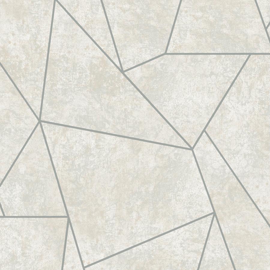 Sample - W4116-11 | Kravet Design, Grey Geometric - Kravet Design Wallpaper - W4116.11.0