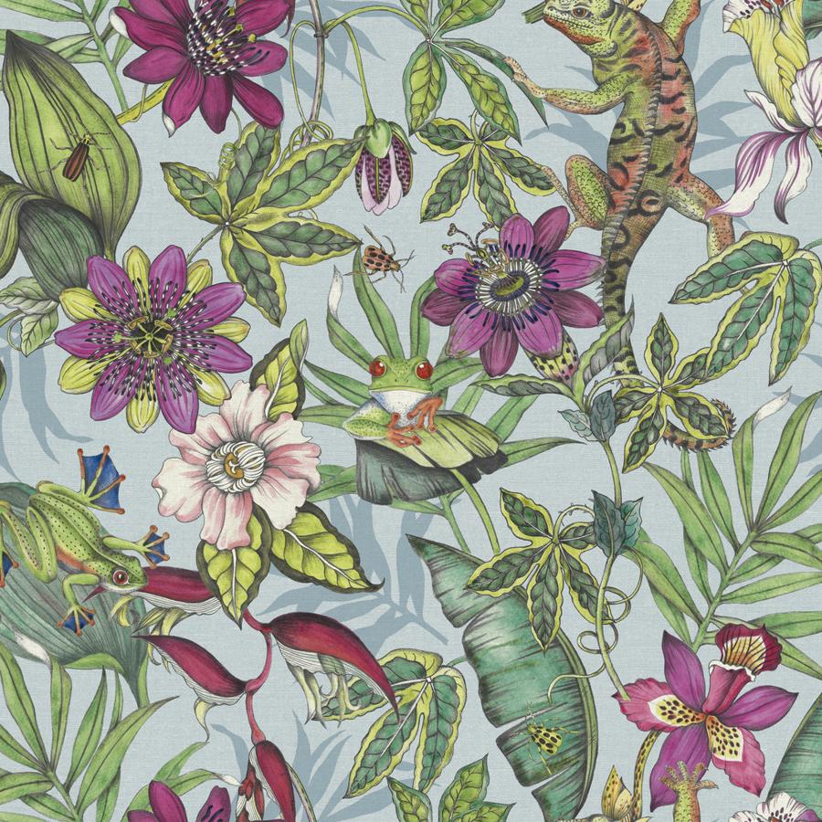 Sample - W4131-153 | Kravet Design, Multi Color Botanical - Kravet Design Wallpaper - W4131.153.0