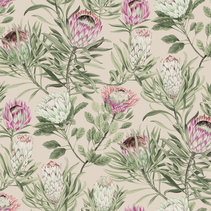 Sample - W4136-73 | Kravet Design, Purple Botanical - Kravet Design Wallpaper - W4136.73.0