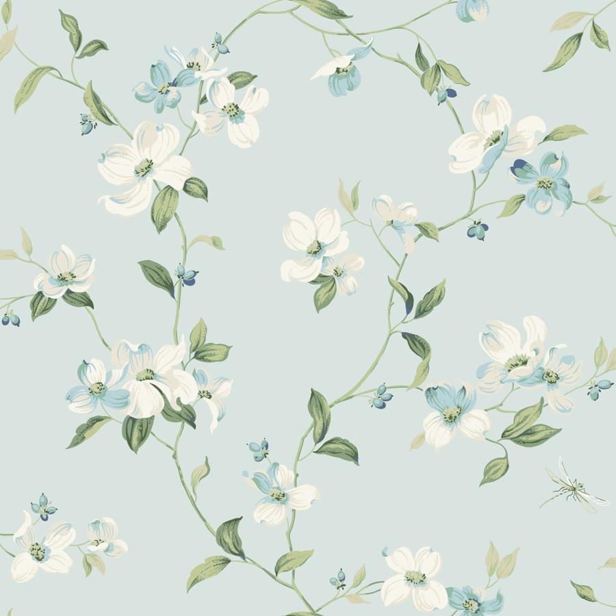 Purchase W4137-15 Kravet Design, Blue Botanical - Kravet Design Wallpaper - W4137.15.0