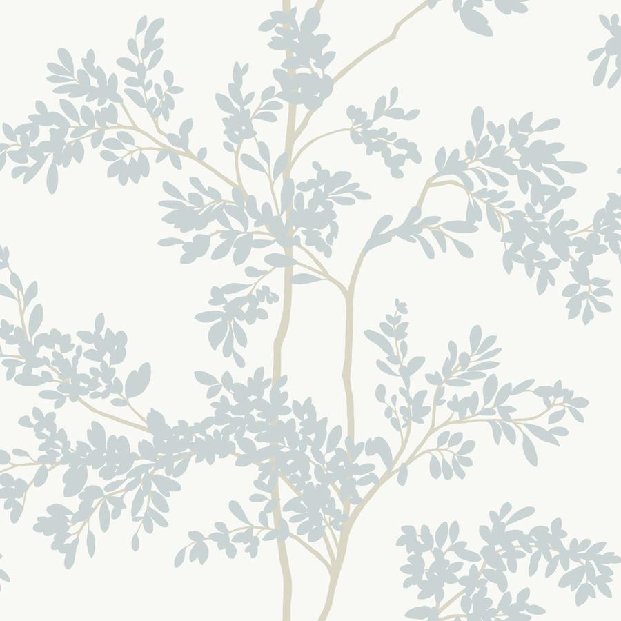 Sample - W4141-52 | Kravet Design, Blue Botanical - Kravet Design Wallpaper - W4141.52.0