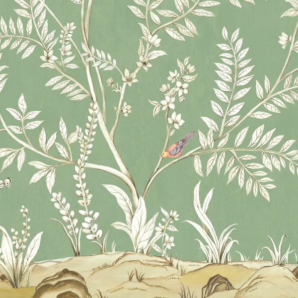 Sample - W4178-30 | Kravet Design, Green Botanical - Kravet Wallpaper - W4178.30.0
