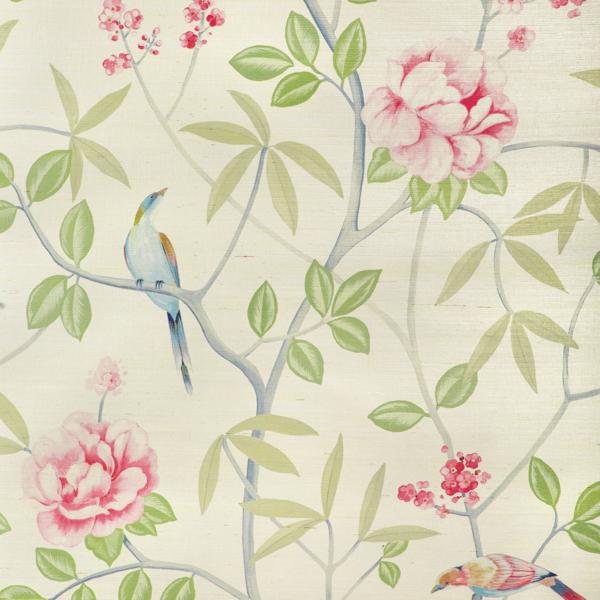 Sample - W4203-73 | Kravet Design, Pink Animals - Kravet Wallpaper - W4203.73.0